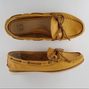 Frye Yellow Leather Moccasins